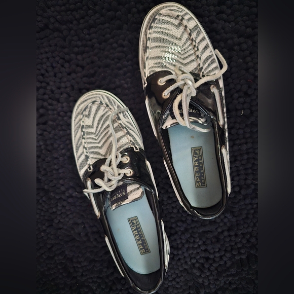 Sperry sequins zebra pattern inspired top sider. - Picture 3 of 9